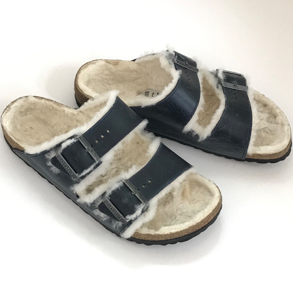 BIRKENSTOCK Arizona Sandals Shearling Women’s Size 9 - Picture 16 of 16